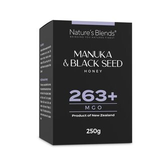 Manuka &amp; Zwarte Zaad Honing (MGO 263+) &ndash; Krachtige Natuurlijke Voeding