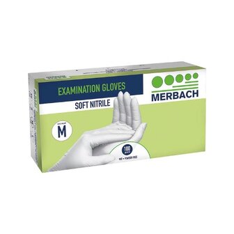 Merbach Handschoenen Soft-Nitril Wit (100 stuks)